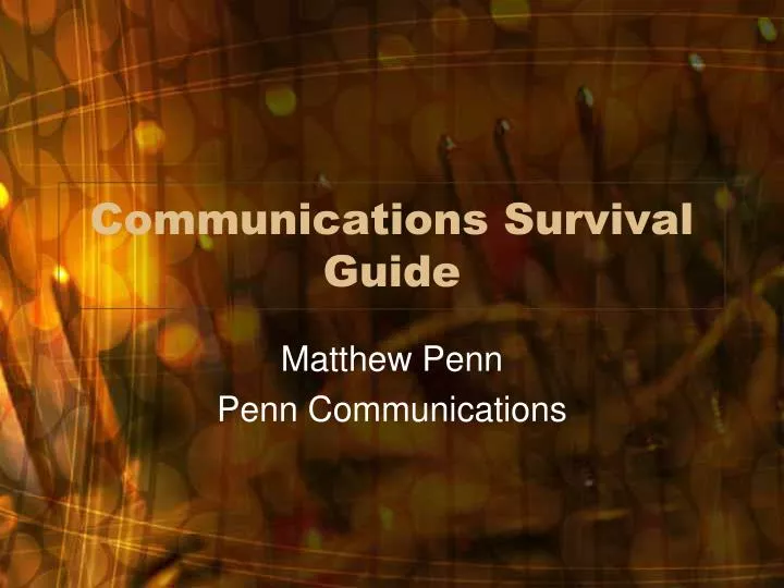 communications survival guide