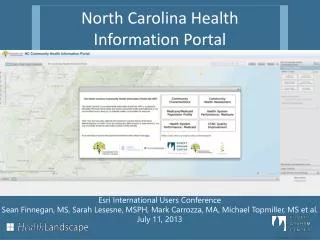 North Carolina Health Information Portal