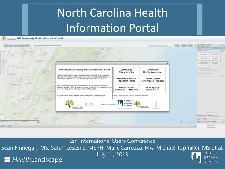 north carolina health information portal