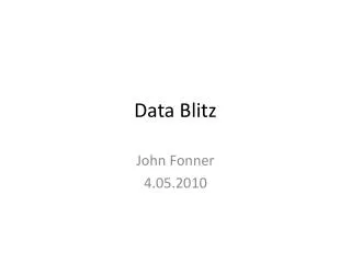 Data Blitz