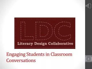Engaging Students in Classroom Conversations