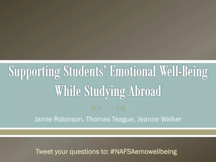 supporting students emotional well being while studying abroad