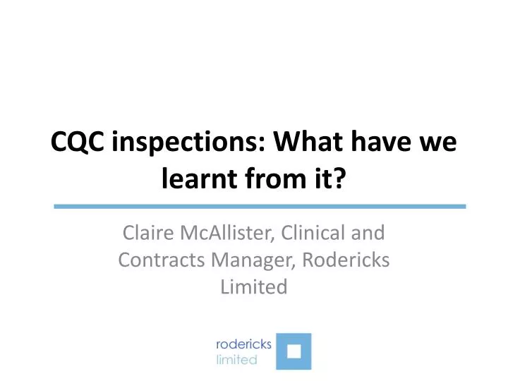 cqc inspections what have we learnt from it