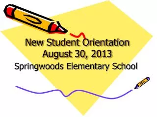 New Student Orientation August 30, 2013