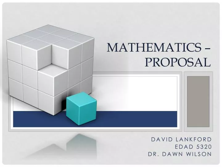 mathematics proposal
