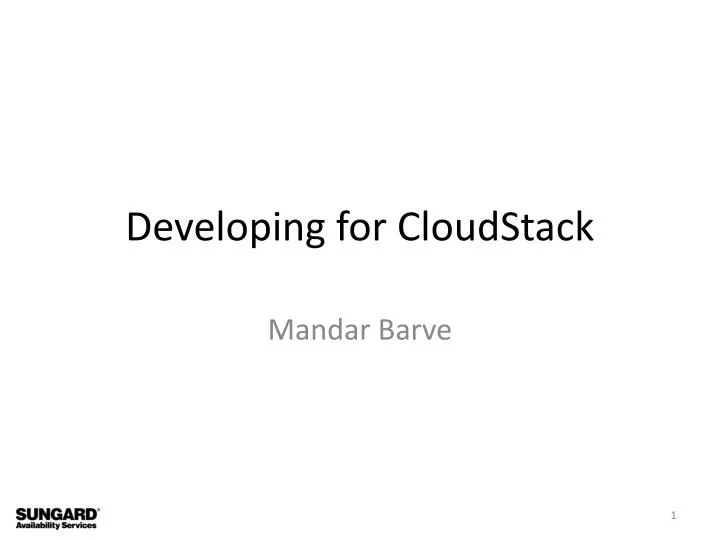 developing for cloudstack