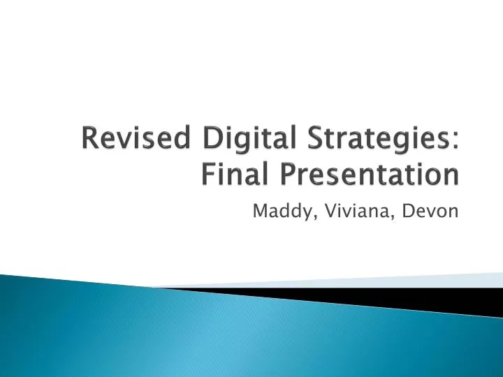 revised digital strategies final p resentation