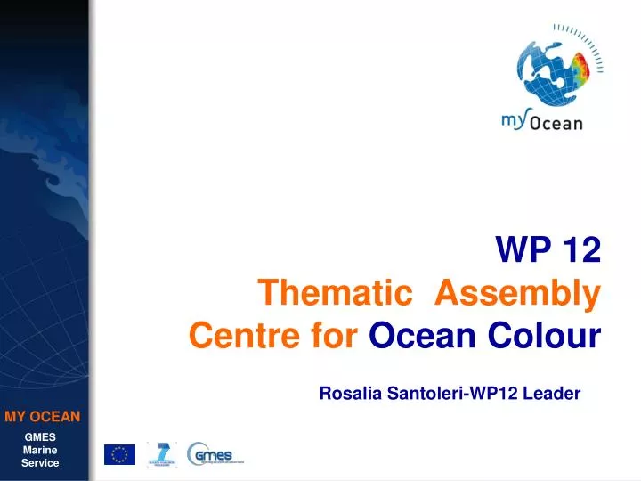 wp 12 thematic assembly centre for ocean colour