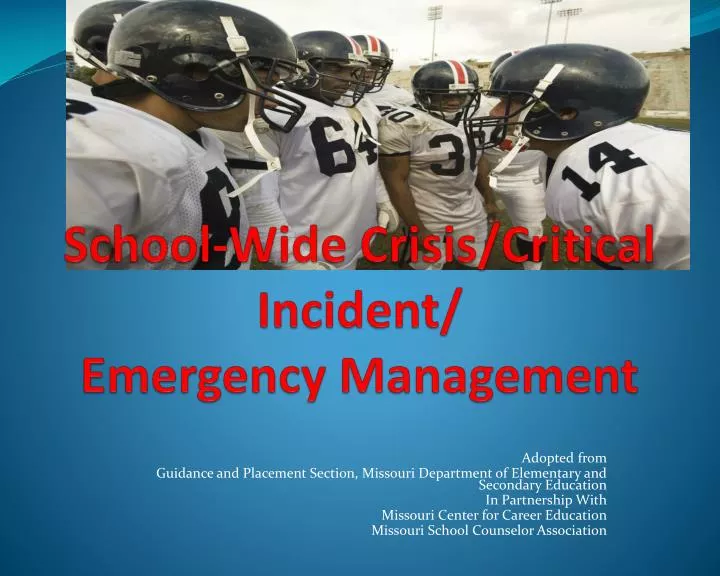school wide crisis critical incident emergency management