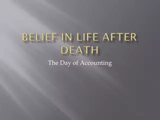 belief in life after death