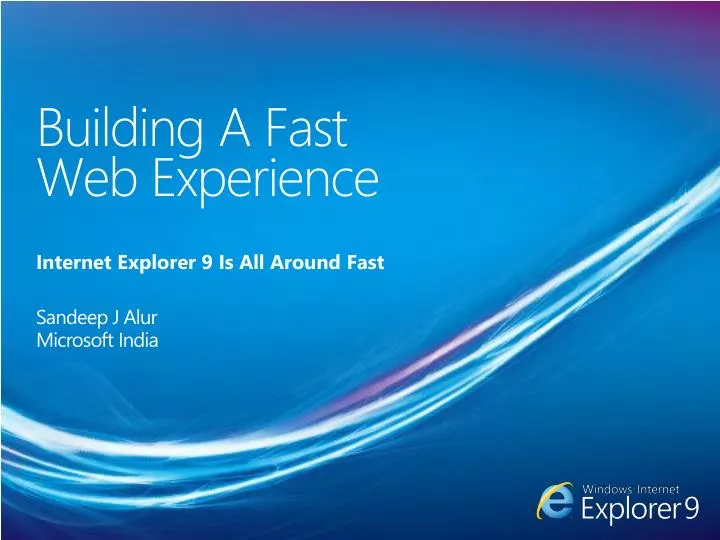 building a fast web experience