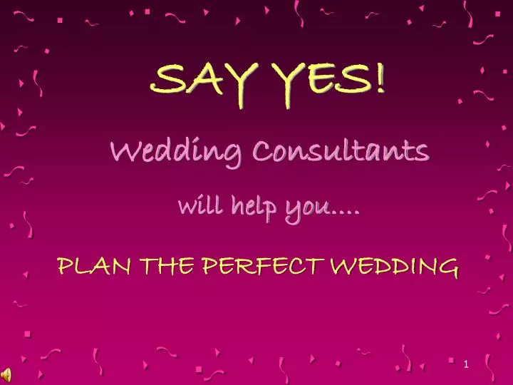 plan the perfect wedding