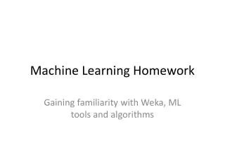Machine Learning Homework