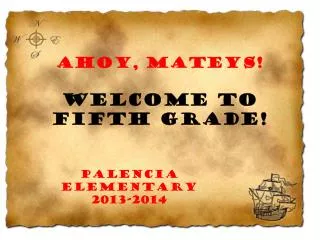 AHOY, MATEYS! Welcome to Fifth Grade!