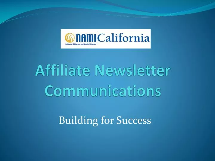 affiliate newsletter communications