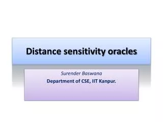 Distance sensitivity oracles