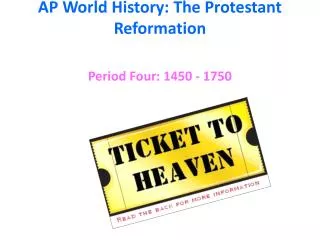 AP World History: The Protestant Reformation