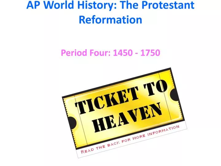 ap world history the protestant reformation
