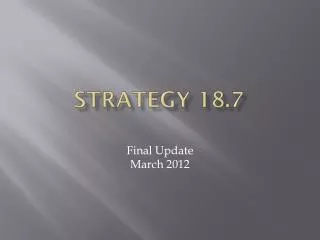 Strategy 18.7
