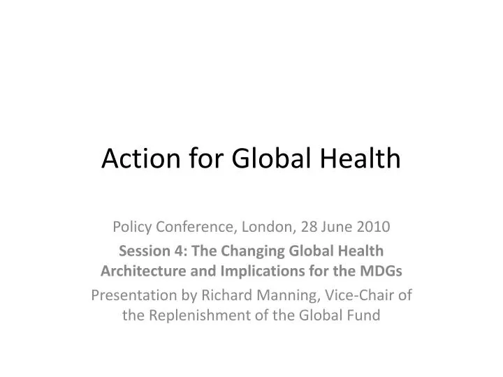 action for global health