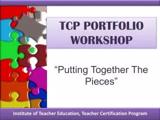 TCP PORTFOLIO WORKSHOP