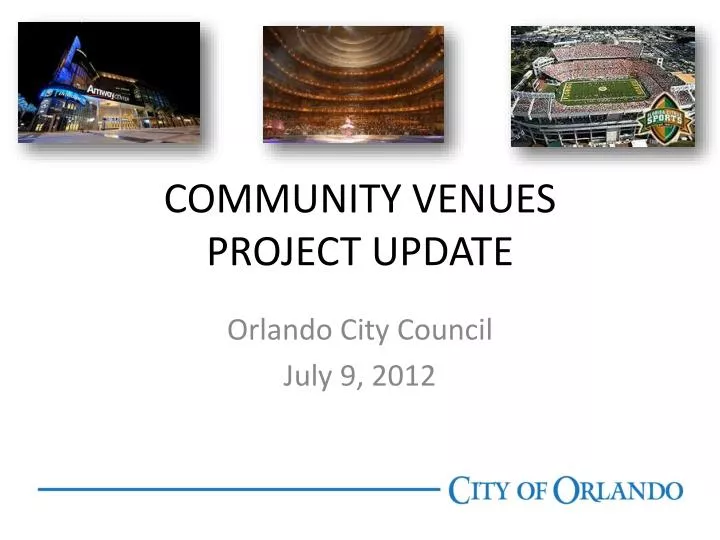 community venues project update