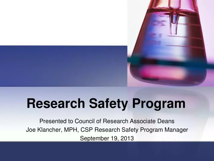 research safety program