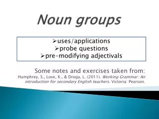 Noun groups