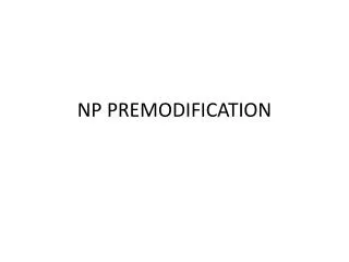 NP PREMODIFICATION