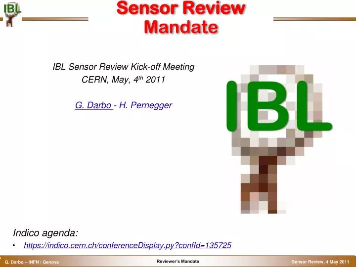 sensor review mandate