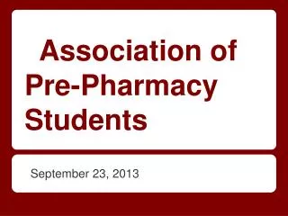 Association of Pre-Pharmacy Students