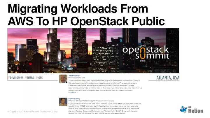 migrating workloads from aws to hp openstack public cloud