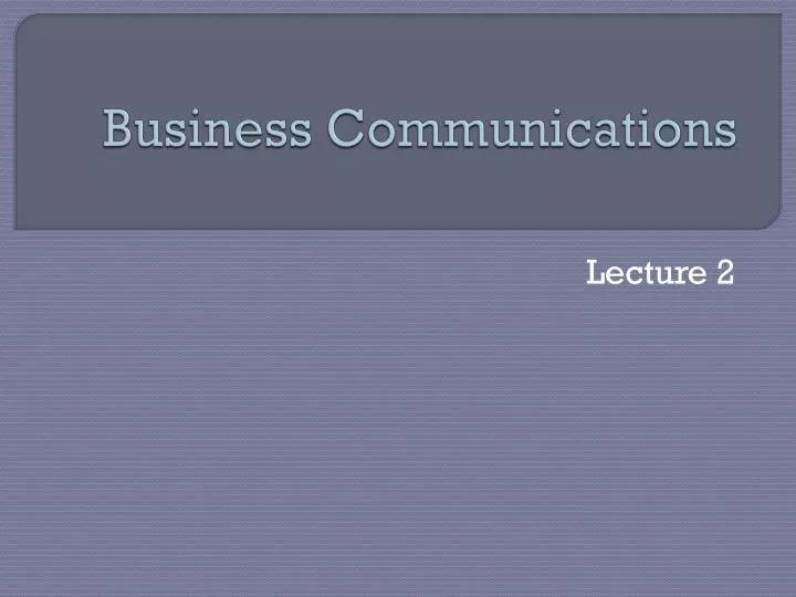 business communications