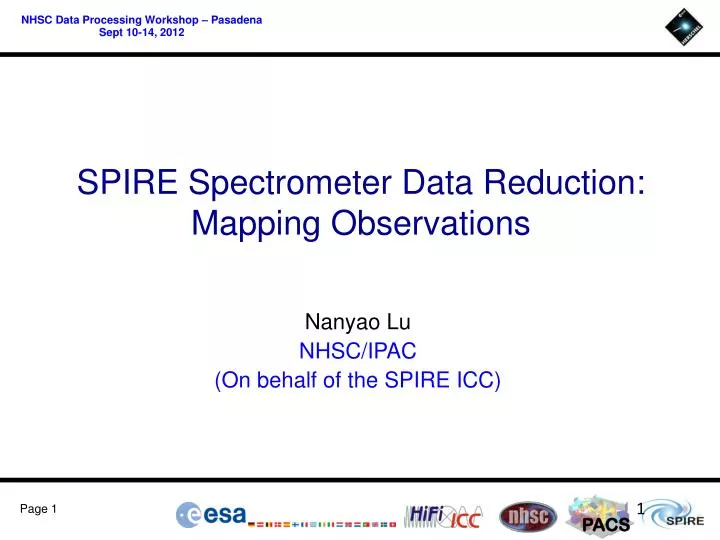 spire spectrometer data reduction mapping observations
