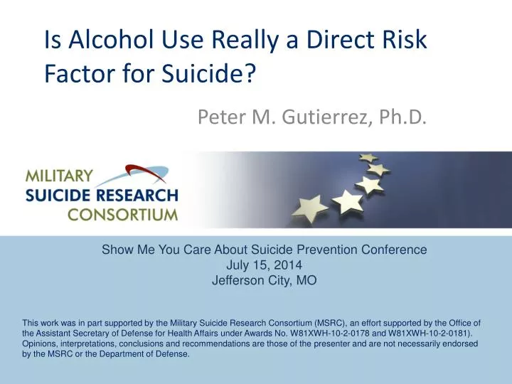 is alcohol use really a direct risk factor for suicide