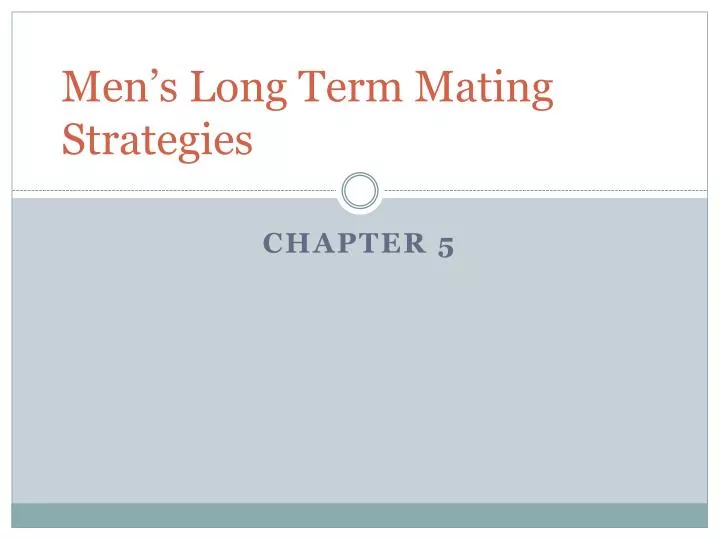 men s long term mating strategies