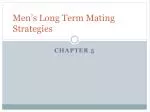 Men’s Long Term Mating Strategies - slide 1