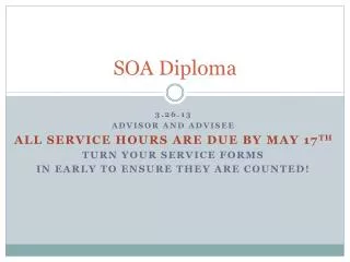 SOA Diploma
