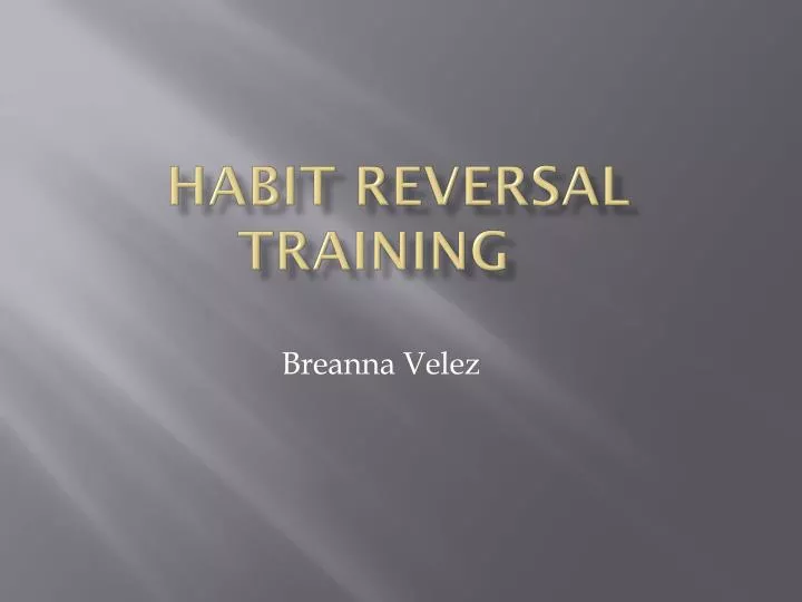 habit reversal training