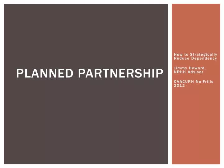 planned partnership