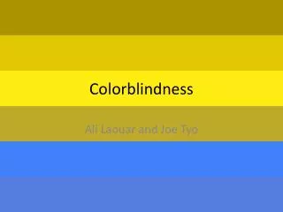 Colorblindness