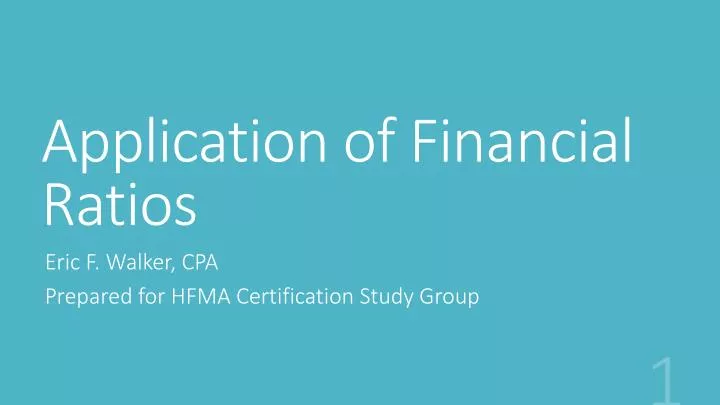 application of financial ratios