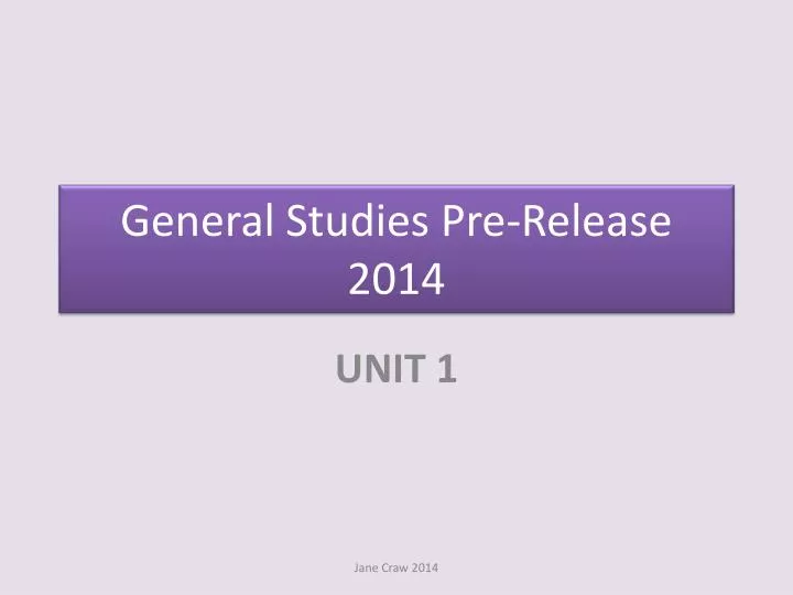 general studies pre release 2014