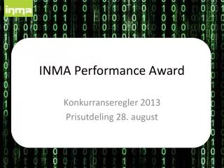 INMA Performance Award