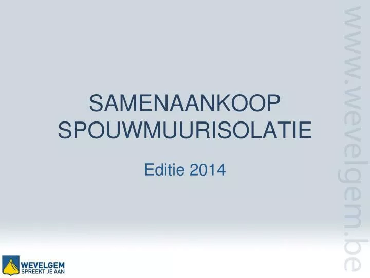 samenaankoop spouwmuurisolatie