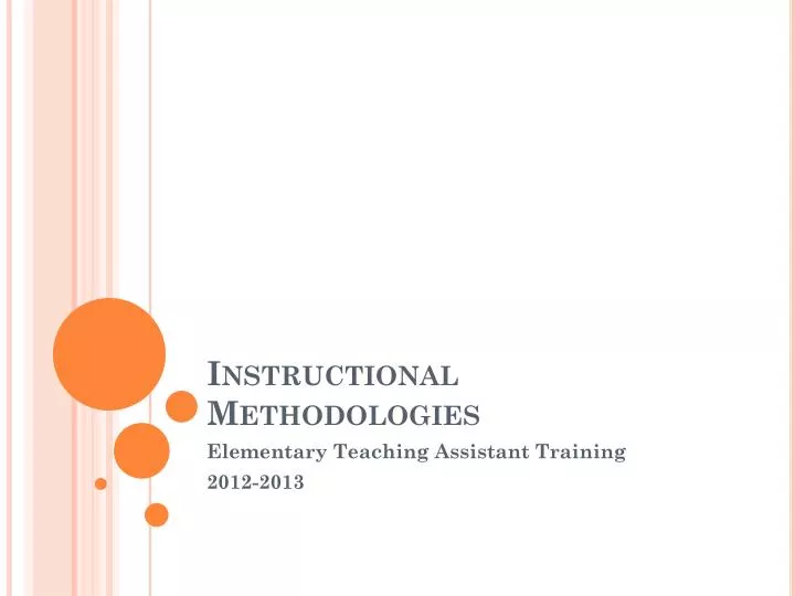 instructional methodologies