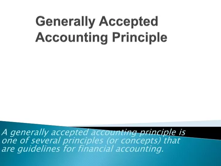 generally accepted accounting principle
