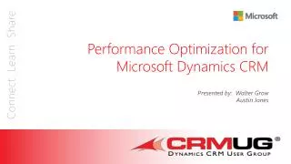 Performance Optimization for Microsoft Dynamics CRM