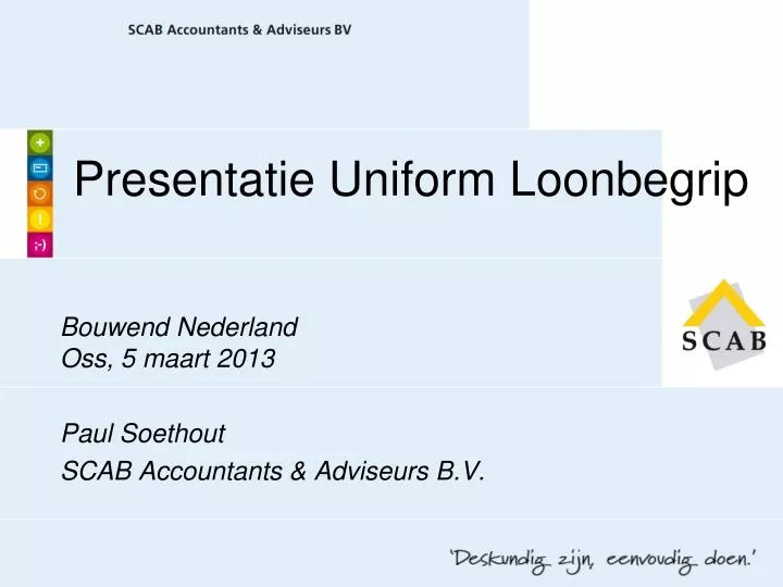 presentatie uniform loonbegrip