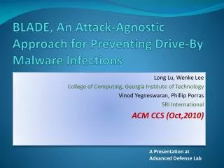 BLADE, An Attack-Agnostic Approach for Preventing Drive-By Malware Infections